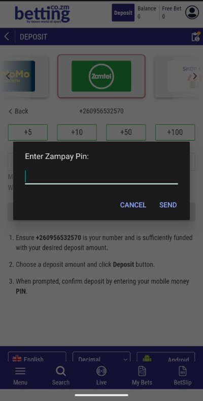 MWOS Zampay PIN