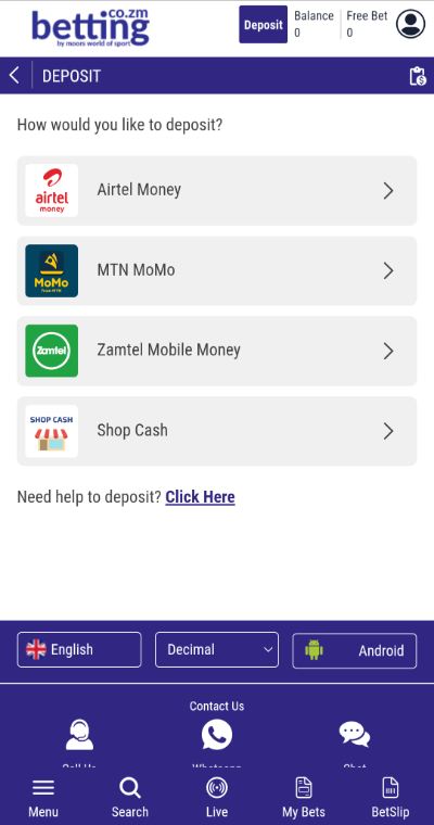 MWOS MTN MoMo Deposit