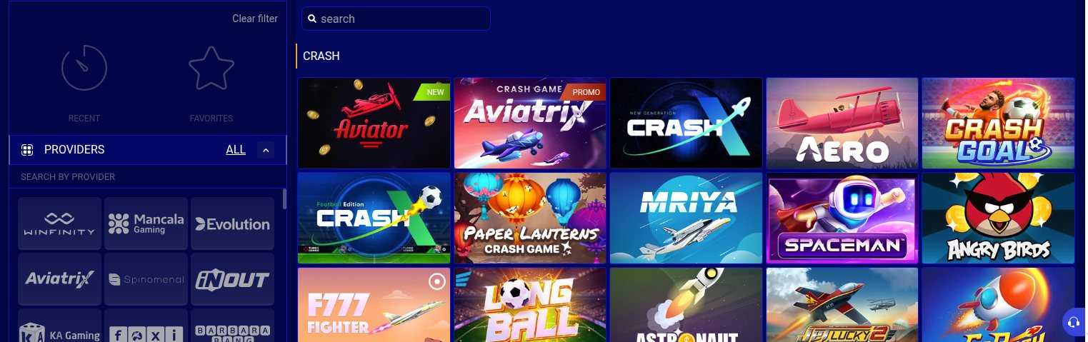PariPesa crash games lobby with Aviator, Aviatrix and Spaceman